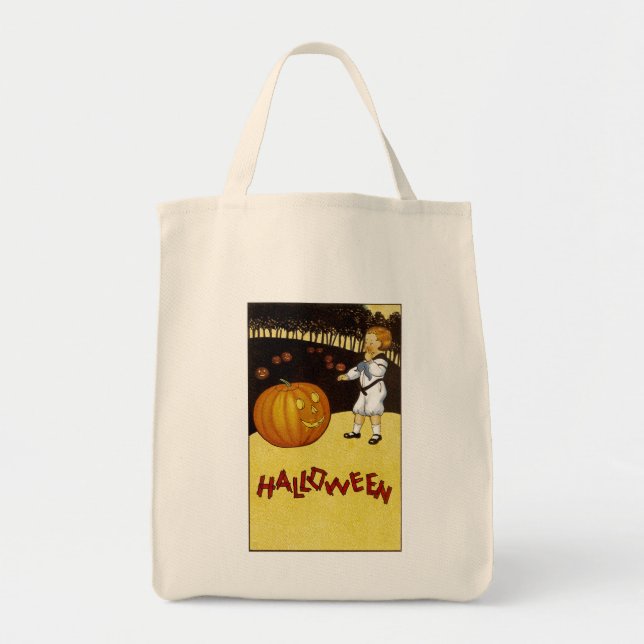 Bolsa Tote Jack o'Lantern Pumpkin Patch Halloween (Frente)