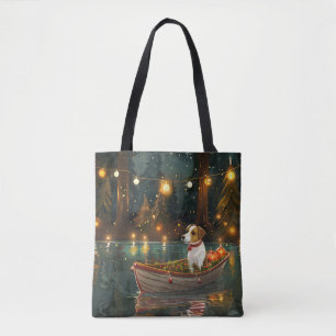 Bolsa Tote Jack Russell natalino Voyage festivo
