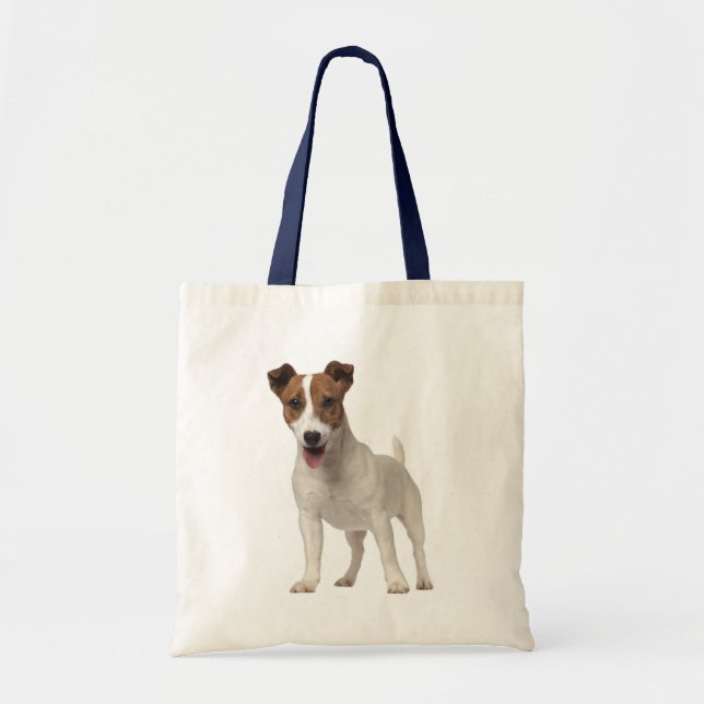 Bolsa Tote Jack Russell Terrier Cão Cachorro Marrom e branco (Frente)