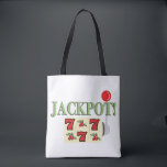 Bolsa Tote Jackpot<br><div class="desc">Não é preciso rolar os dados ou fazer uma aposta, este design pode trazer o entusiasmo de um jogo de excelente diretamente em toalhas, travesseiros decorativos e muito mais!</div>