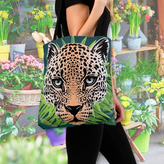 Bolsa Tote Jaguar Tropical Amazônia selvagem (Criador carregado)