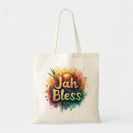 Bolsa Tote Jah Bless Reggae Watercolor