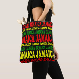 Bolsa Tote Jamaica Jamaica Rasta amarelo verde vermelho