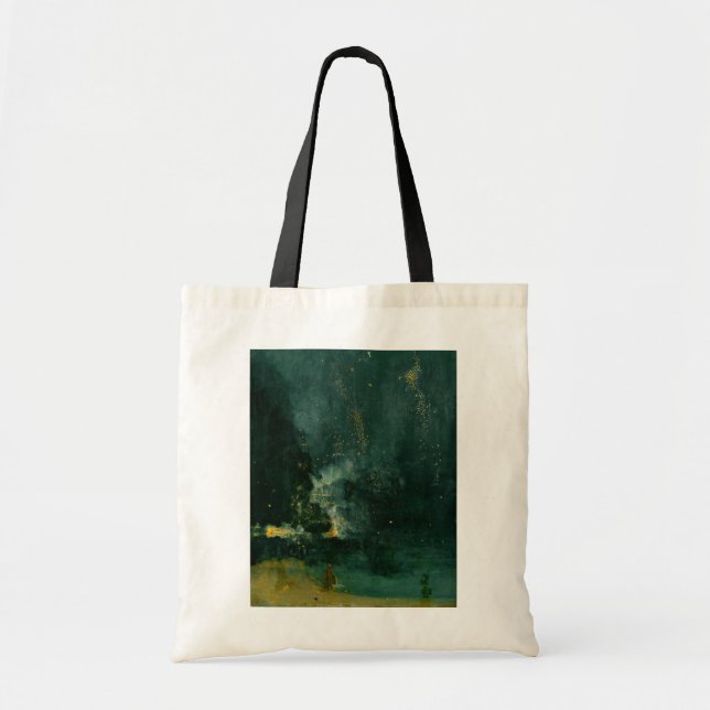 Bolsa Tote James Whistler - Noite em preto e Dourado (Frente)