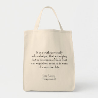 Bolsa Tote Jane Austen Parafraseada Shopping Bag