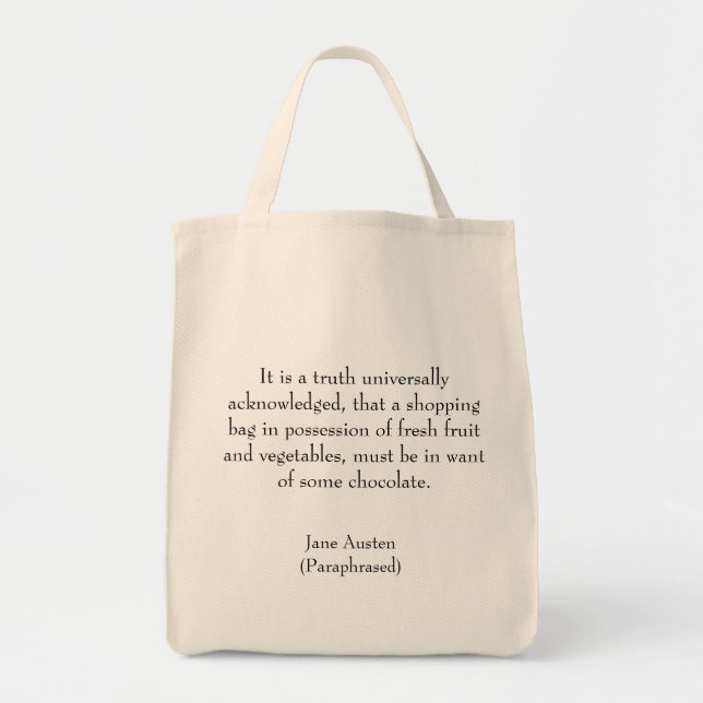 Bolsa Tote Jane Austen Parafraseada Shopping Bag (Frente)