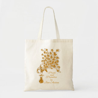 Bolsa Tote Jane Austen Peacock Pride & Prejudice Book Club Fa