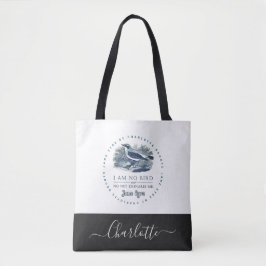 Bolsa Tote Jane Eyre - Não Sou Pássaro - Adicione Seu Nome