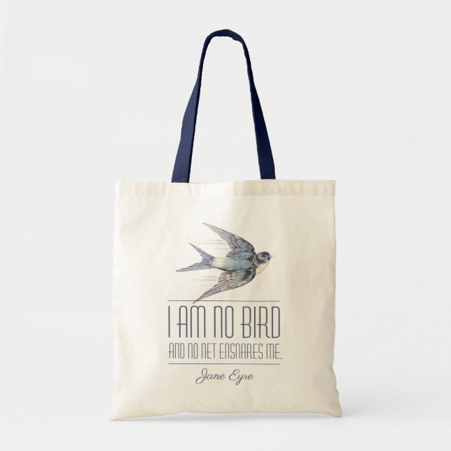 Bolsa Tote Jane Eyre - Não Sou Pássaro - Engorda Voadora (Frente)