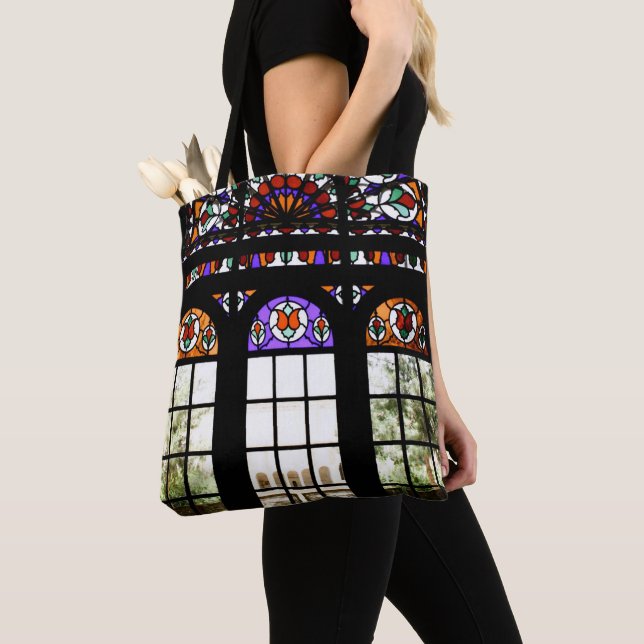 Bolsa Tote Janela Colorida de Vidro (Close Up)