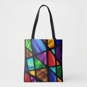 Bolsa Tote Janela de vitral abstrata