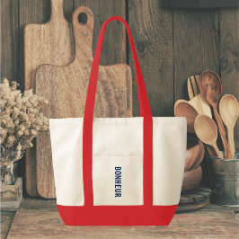 Bolsa Tote Janto Strike Vermelho e Bonheur Azul Francês