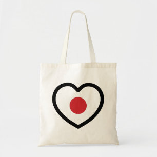Bolsa Tote Japão Sinalizador Japonês Heart