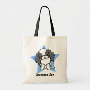 Bolsa Tote Japonês Chin do preto da estrela de Kawaii
