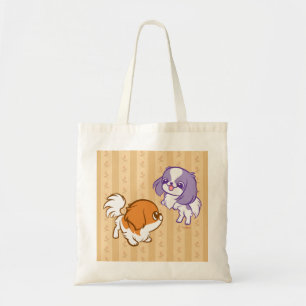 Bolsa Tote Japonês Frolicking Chin dos filhotes de cachorro
