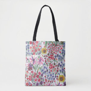 Bolsa Tote Jardim Botânico Floral de Boho Colorido