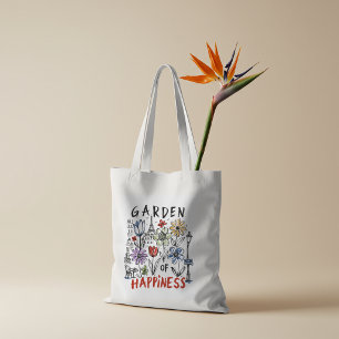 Bolsa Tote Jardim da Felicidade – Desenho Floral de Paris