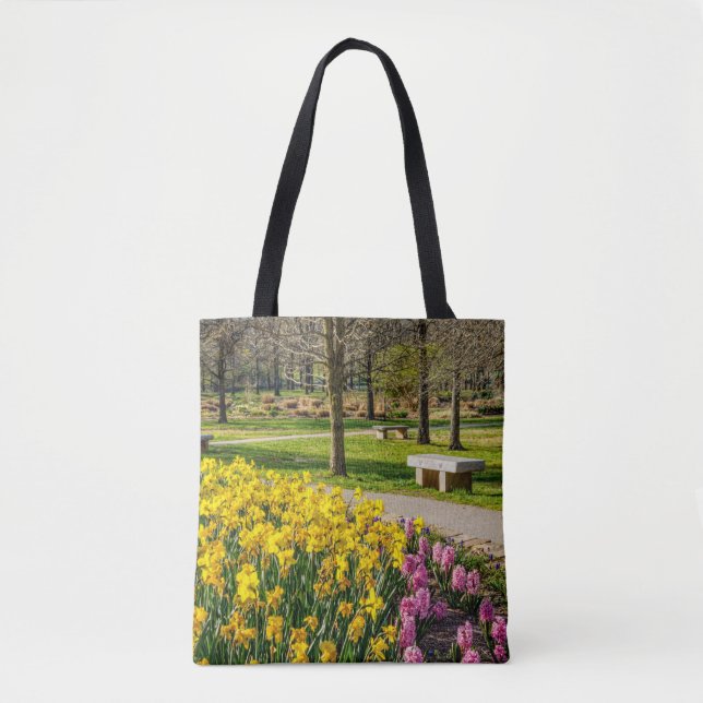 Bolsa Tote Jardim da Flor da primavera (Frente)
