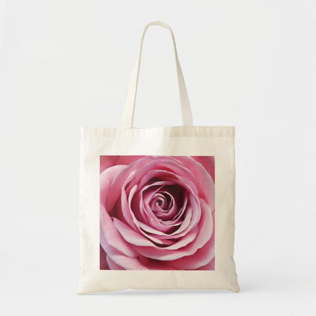 Bolsa Tote Jardim da Flor Rosa Rosa Rosa Rosa Rosa Rosa Rosa  (Frente)