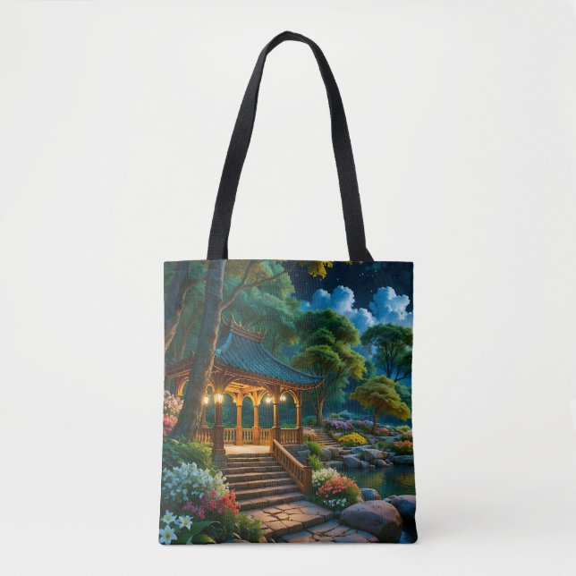 Bolsa Tote Jardim da Noite Quieta (Frente)