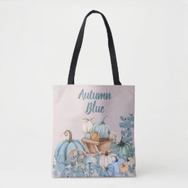 Bolsa Tote Jardim de Abóbora Azul