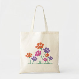 Bolsa Tote Jardim de Flor de Impressão Pawprint
