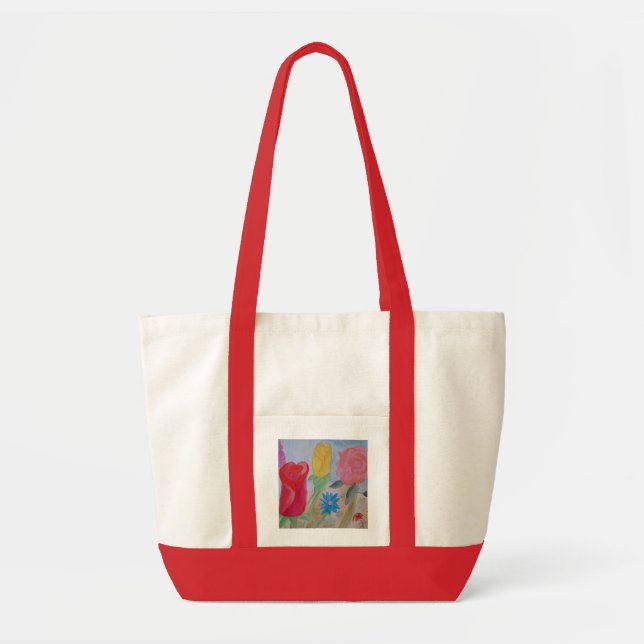 Bolsa Tote Jardim de Flores de Verão (Frente)