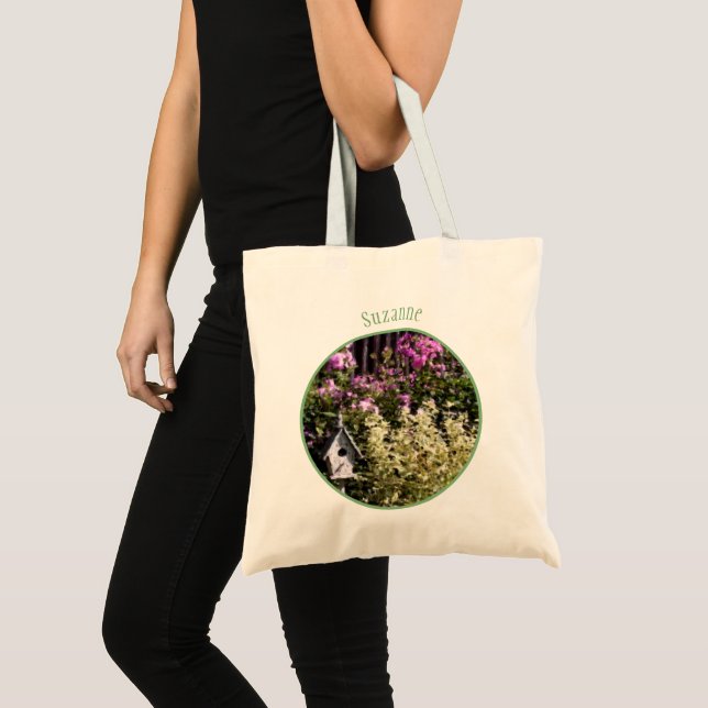 Bolsa Tote Jardim de Flores Pintura Pastel Personalizada (Frente (produto))