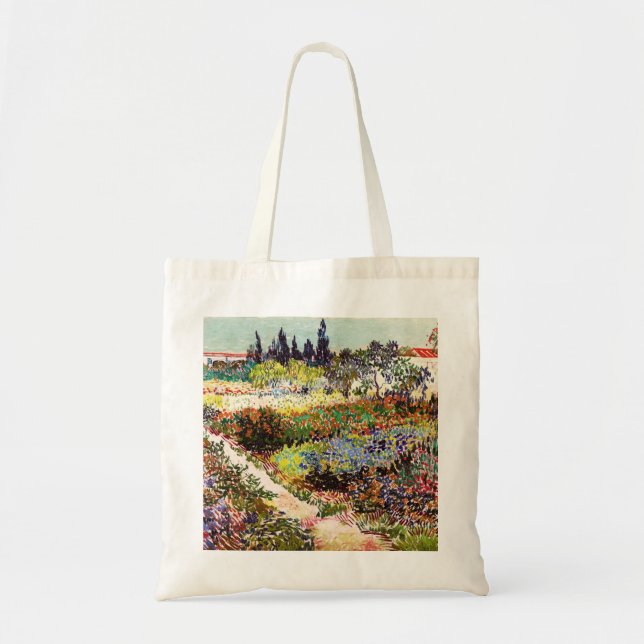 Bolsa Tote Jardim De Flores Van Gogh Em Arles Floral Fine Art (Frente)