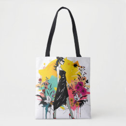 Bolsa Tote Jardim de Grafite Muse Riso de Dupla Face🎨🌿