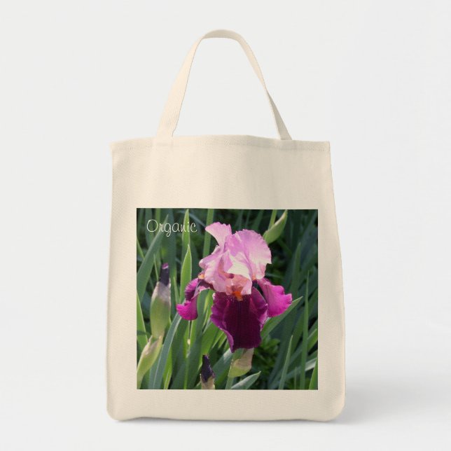 Bolsa Tote Jardim de íris rosa-sol beijado  (Frente)