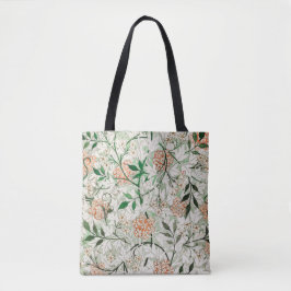 Bolsa Tote Jardim de Jasmim William Morris Flor Clássica