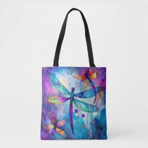 Bolsa Tote Jardim de Libélulas Blues 1
