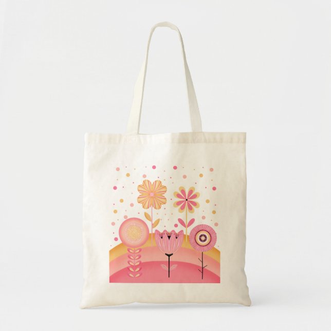 Bolsa Tote Jardim de Limonada Rosa (Frente)