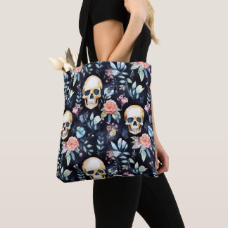 Bolsa Tote Jardim de Ossos, Escórias e Rosas de Sacos Reutili