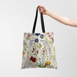 Bolsa Tote Jardim de Prado de Patrimônio Multicolorido