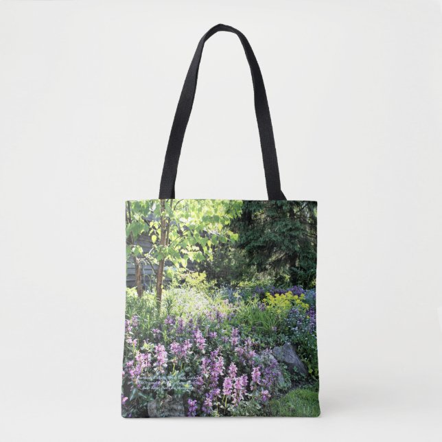 Bolsa Tote Jardim de rocha do primavera da casa de campo de (Frente)