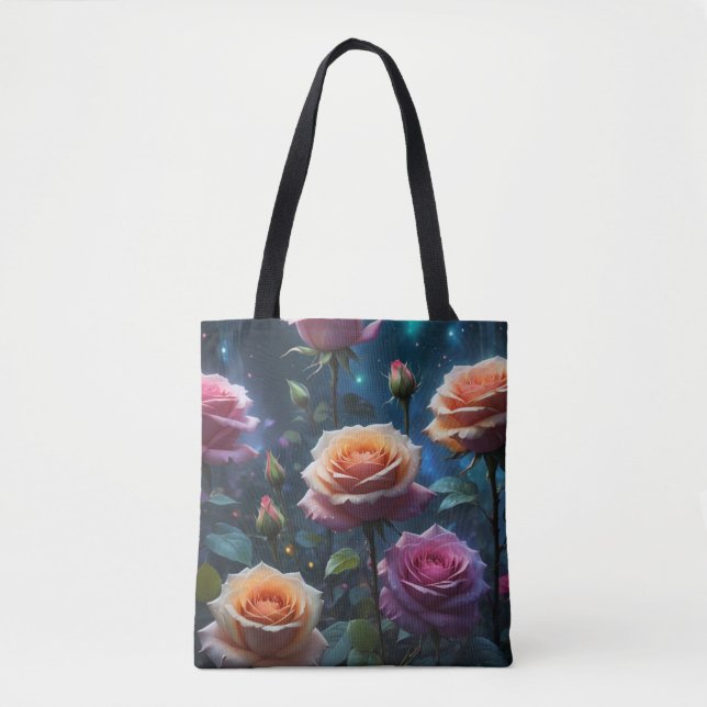 Bolsa Tote Jardim de Rosas Místicas  (Frente)