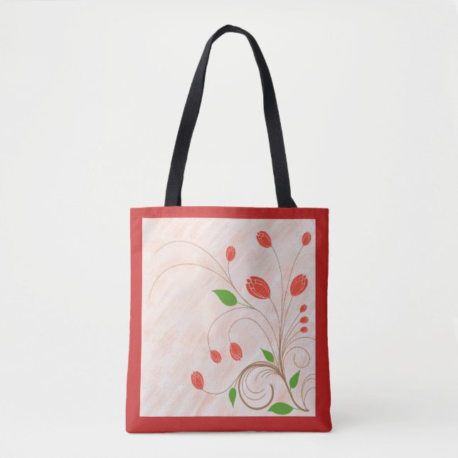 Bolsa Tote Jardim de Tulipas (Frente)