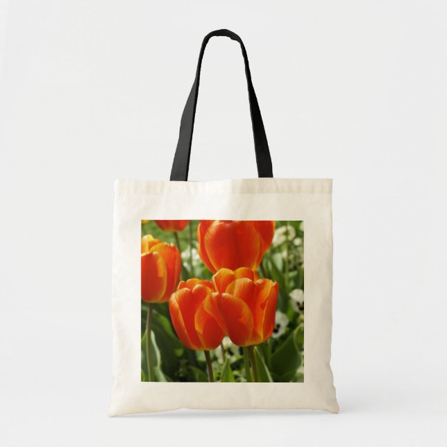 Bolsa Tote Jardim de Tulipas da Primavera (Frente)