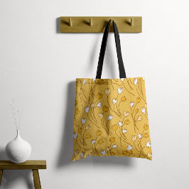 Bolsa Tote Jardim de Tulipas Mostarda Amarela