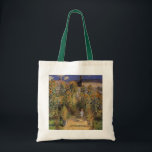 Bolsa Tote Jardim do Artista em Vetheuil por Claude Monet<br><div class="desc">O Jardim Artístico de Vetheuil (1880), de Claude Monet, é uma pintura de natureza floral de estigmatismo vintage. Uma jovem é flanqueada por flores de girassol amarelas altas e florescentes durante a temporada de verão. Uma criança está em um caminho no jardim de Monet em Vetheuil (um subúrbio de Paris)....</div>