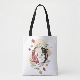 Bolsa Tote Jardim do Espírito Koi ao Luar