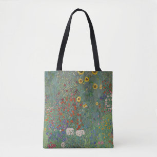 Bolsa Tote Jardim fazenda Girassóis por Gustav Klimt Painting