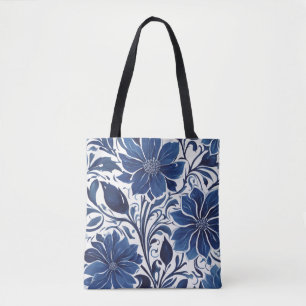 bolsa tote jardim flor de índigo