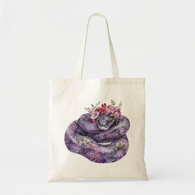 Bolsa Tote Jardim Floral da Porta da Serpente (Frente)