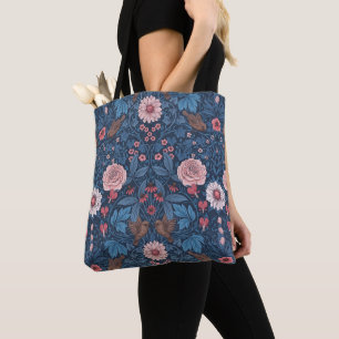 Bolsa Tote Jardim selvagem em azul