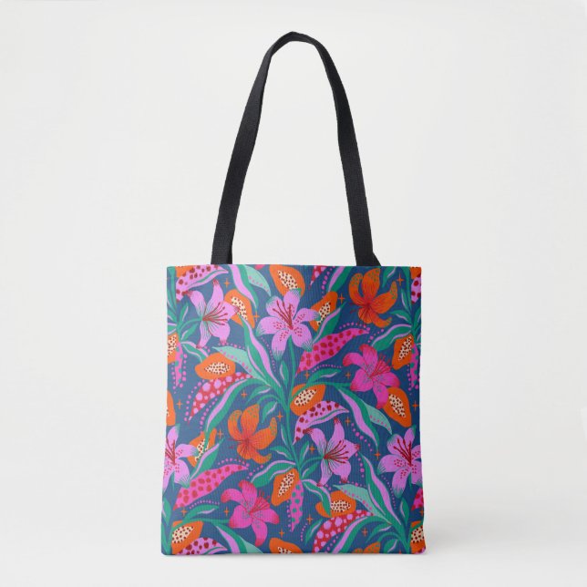 Bolsa Tote Jardim Vibrante Botânico (Frente)