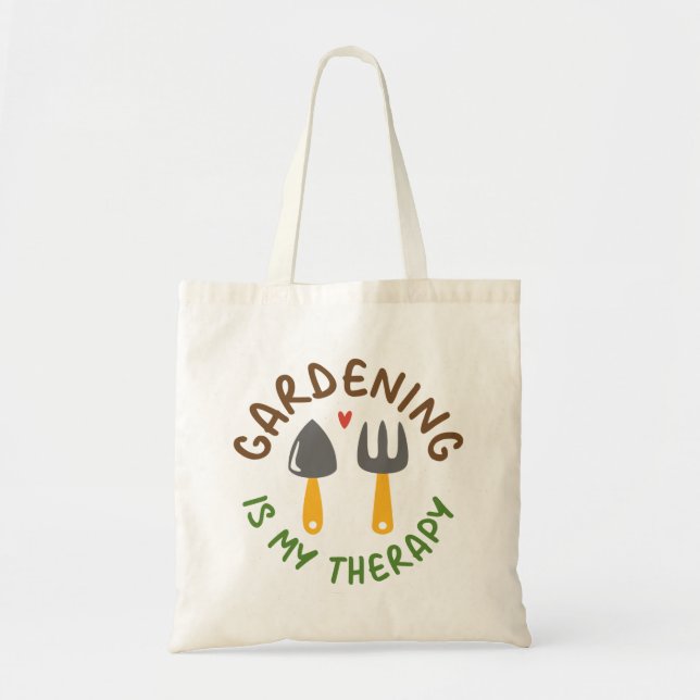 Bolsa Tote Jardinagem É Minha Terapia (Frente)