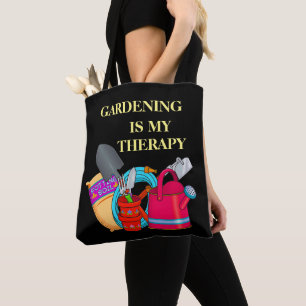 Bolsa Tote Jardinagem é minha terapia ferramentas de jardinag